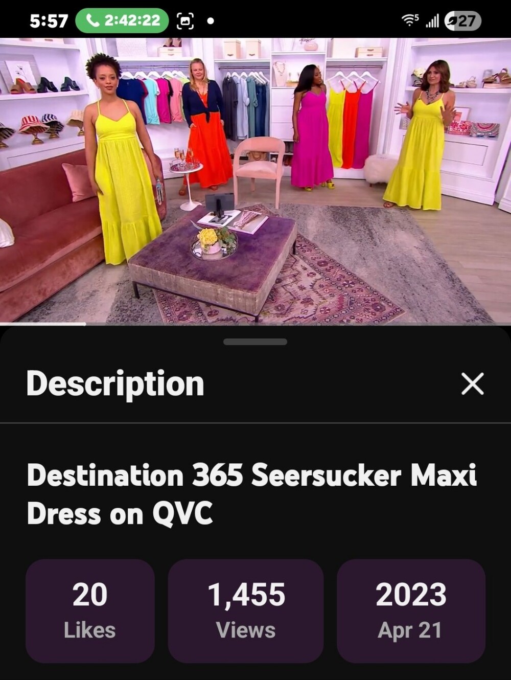 QVC Neon Yellow Textured Seersucker Maxi Dress NWOT